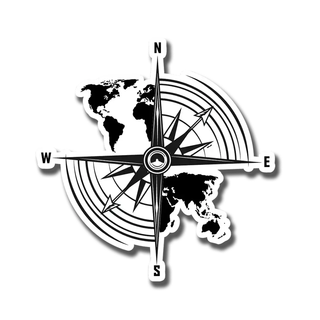 Compass Sticker