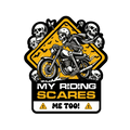 My Riding Scares Sticker