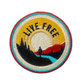 Live Free Iron On Patch