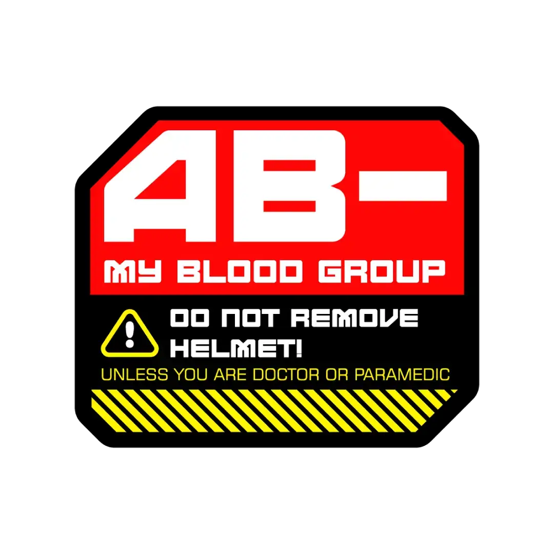 AB- Blood Group Sticker