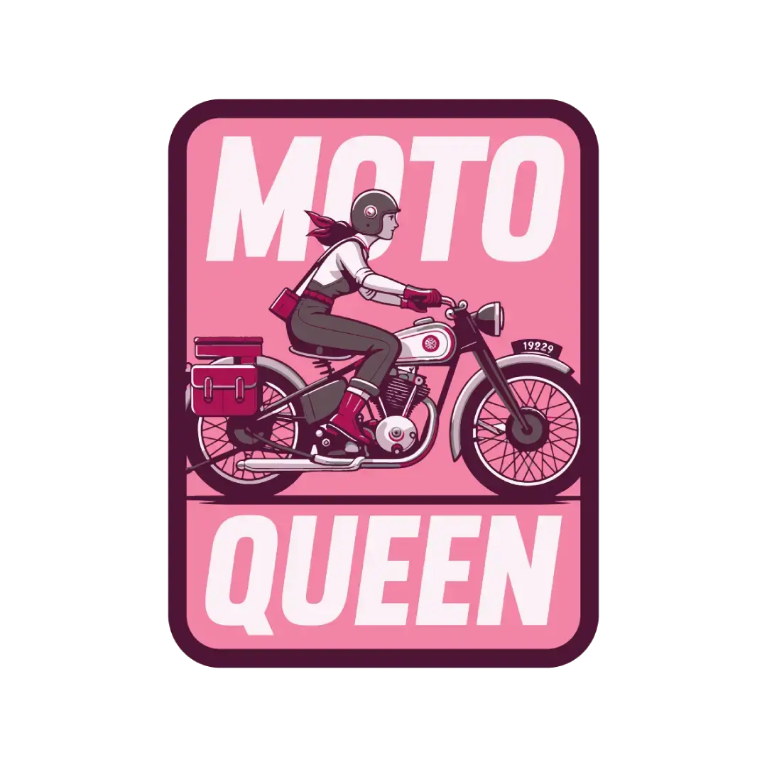 Moto Queen Sticker